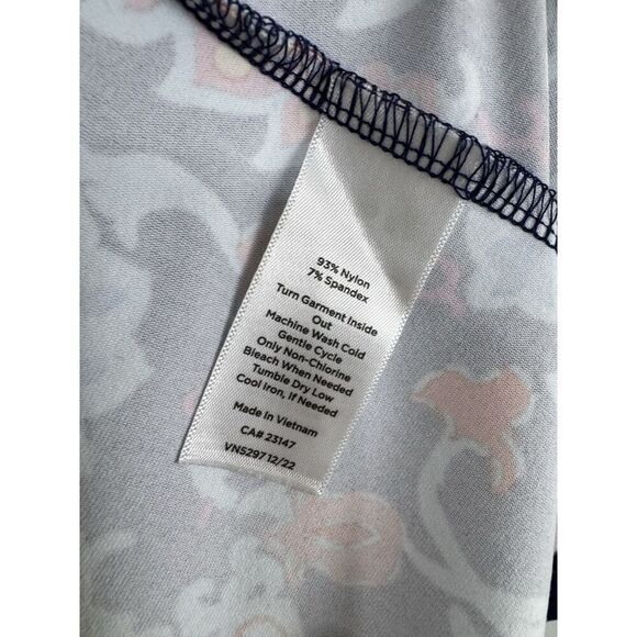 TALBOTS EFFORTLESS JERSEY SHIFT DRESS STITCHED FLORAL Womens Large Petite - Picture 5 of 6